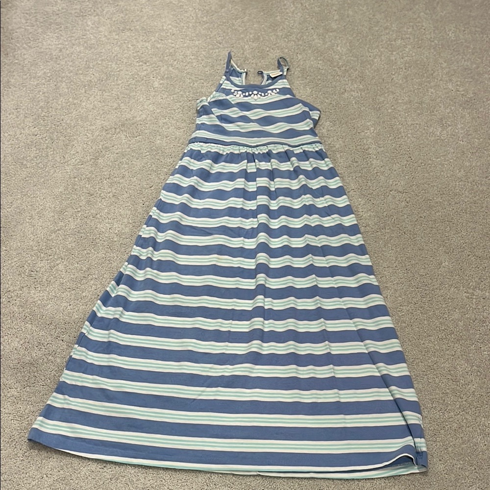 Gymboree Blue and White Spaghetti Strap Sundress